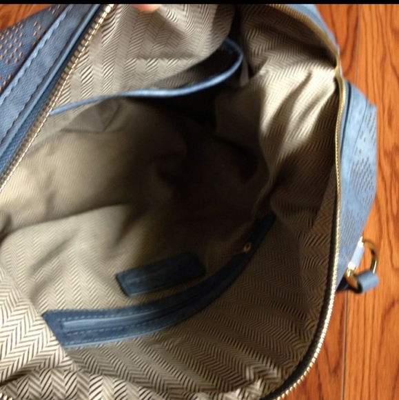 ♥️ NEW ♥️ STEVE MADDEN STUDDED DENIM SATCHEL ♥️ - Picture 3 of 8